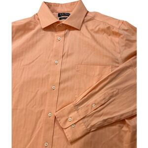 Ralph Lauren Stretch Fabric Regular Fit Dress Shirt, LG 16.5 34/ 35 Light Orange